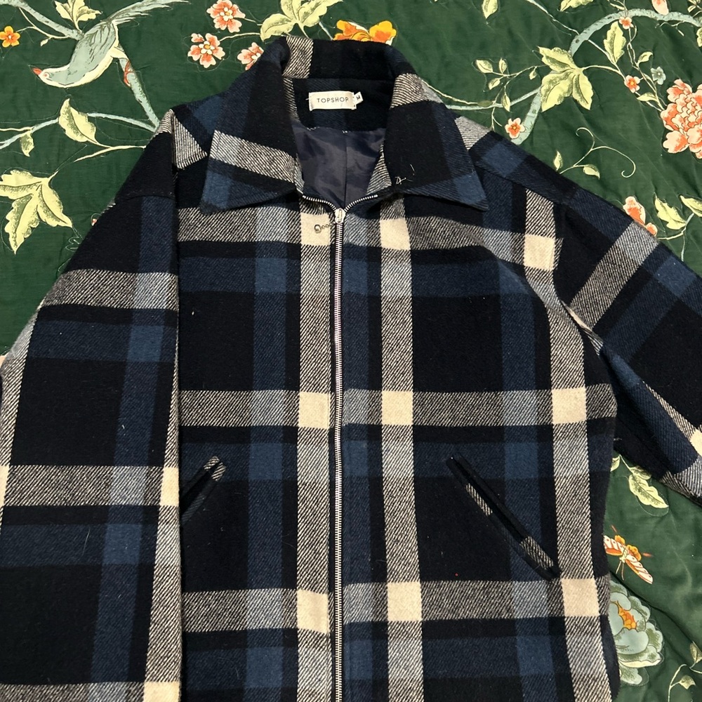 Women’s Blue Plaid wool Jacket